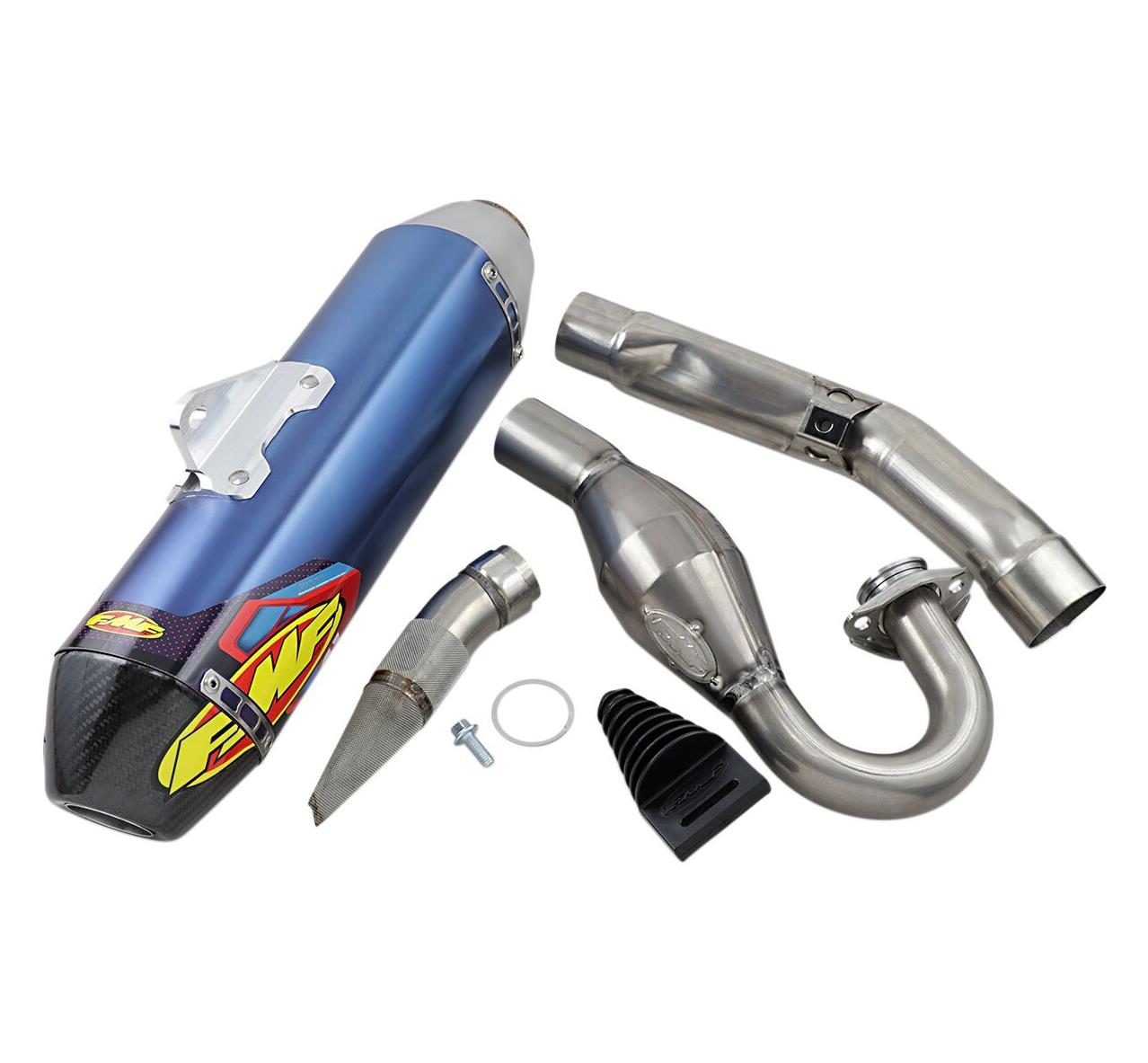 FMF Exhaust System Factory 4.1 RCT Megabomb Carbon Blue For Kawasaki KX 250 F 2017-2020